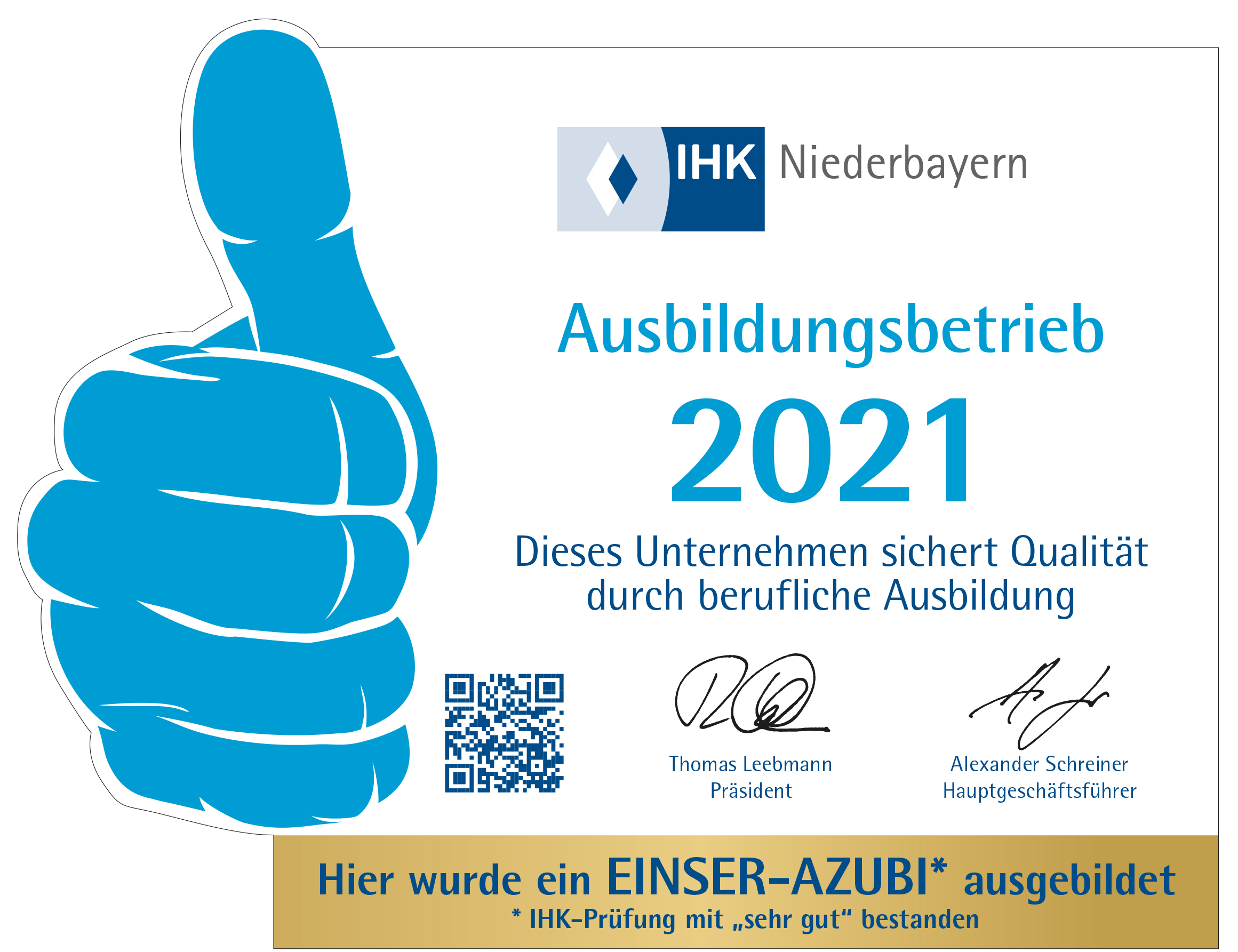 Aufkleber gold Azubis