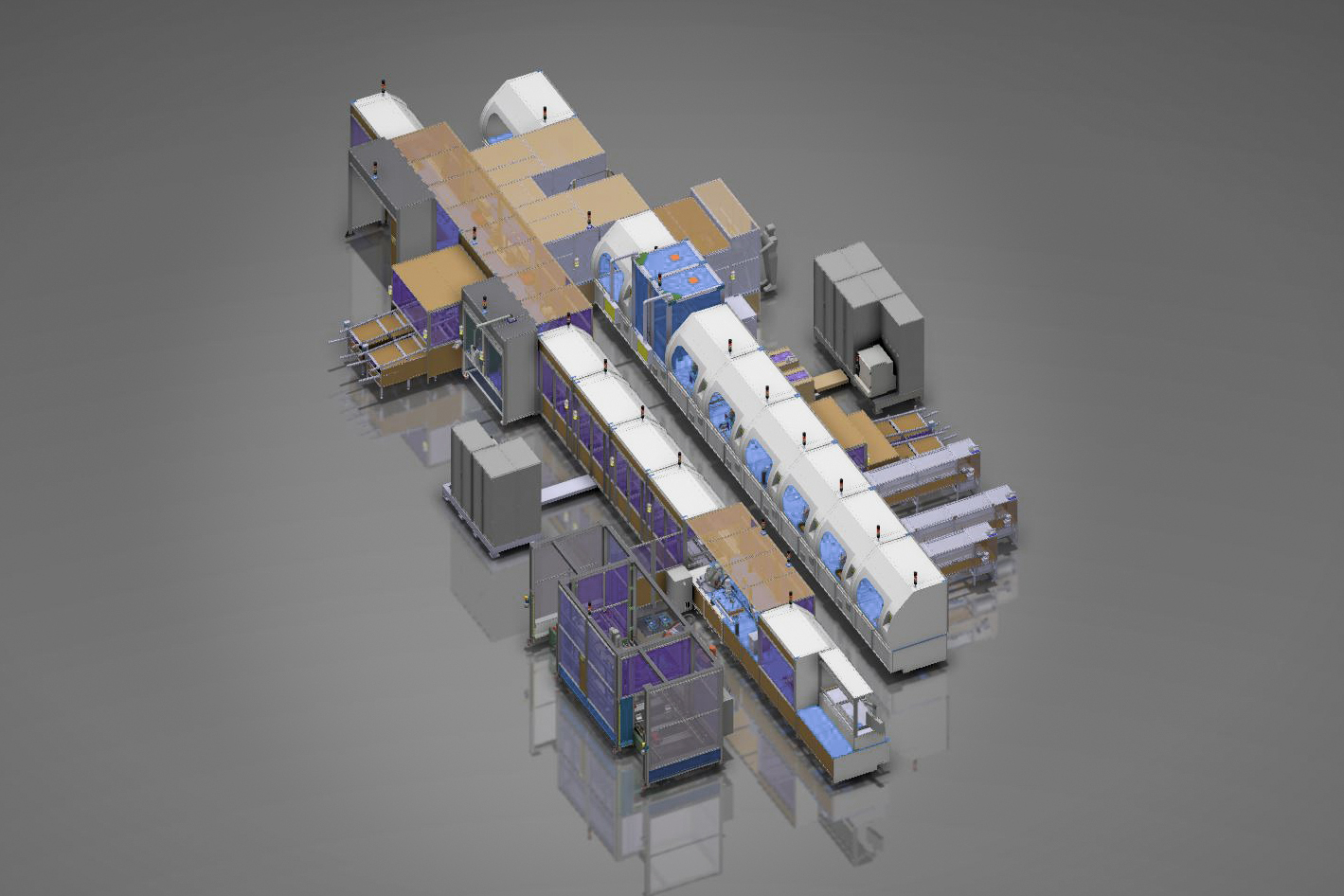 Assembly line cell contacting system